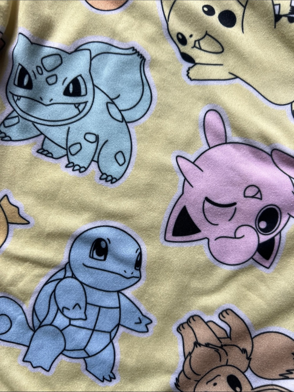 Pokemon Girls Matching Summer Pajamas with Multicolor Character Prints Size 6 - Picture 4 of 10